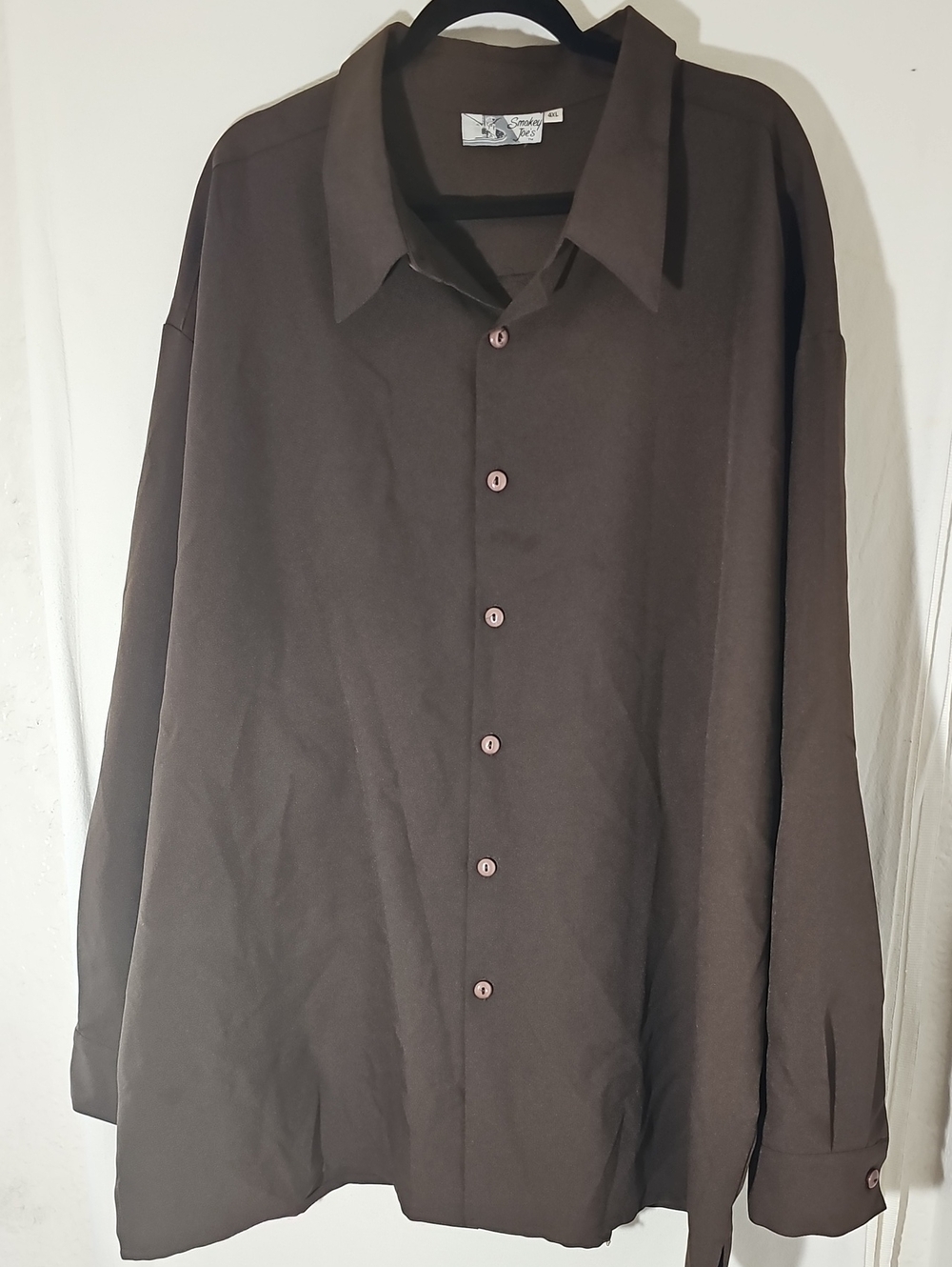 Classic Brown Men's Button-Up Shirt
